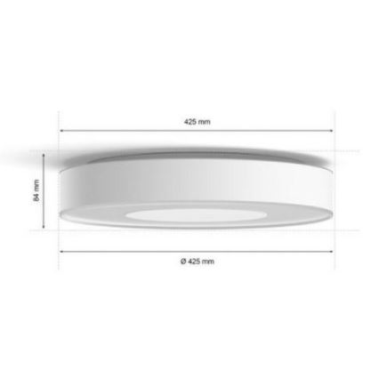 Philips - LED RGB Stmievateľné kúpelňové svietidlo Hue XAMENTO LED/52,5W/230V IP44 pr. 425 mm 2000-6500K