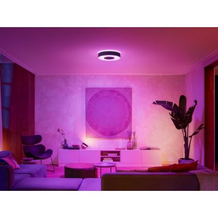 Philips - LED RGB Stmievateľné stropné svietidlo Hue INFUSE LED/33,5W/230V 2000-6500K pr. 381 mm čierna