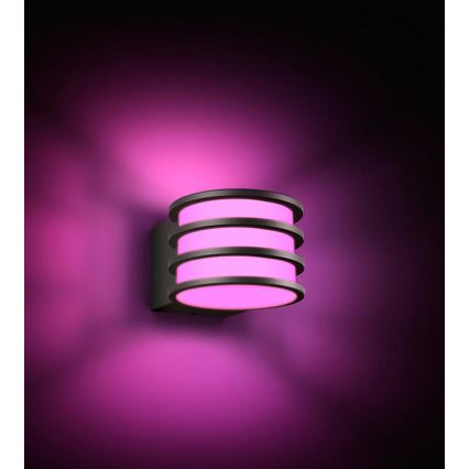 Philips - LED RGB Stmievateľné vonkajšie nástenné svietidlo Hue LUCCA 1xE27/8,1W/230V 1000-20000K IP44