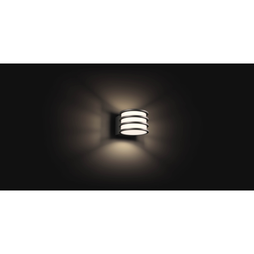 Philips - LED RGB Stmievateľné vonkajšie nástenné svietidlo Hue LUCCA 1xE27/8,1W/230V 1000-20000K IP44