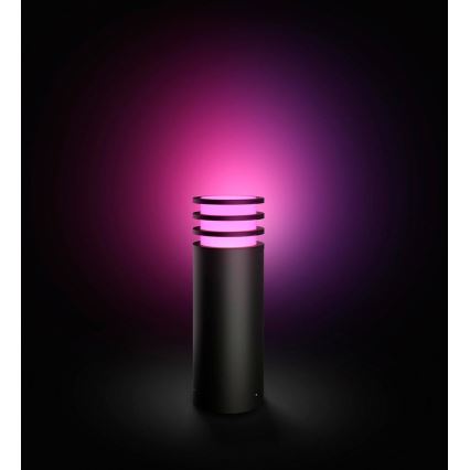 Philips - LED RGB stmievateľné vonkajšie svietidlo Hue LUCCA 1xE27/8,1W/230V 25 cm 1000-20000K IP44