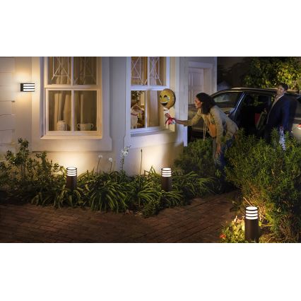 Philips - LED RGB stmievateľné vonkajšie svietidlo Hue LUCCA 1xE27/8,1W/230V 25 cm 1000-20000K IP44