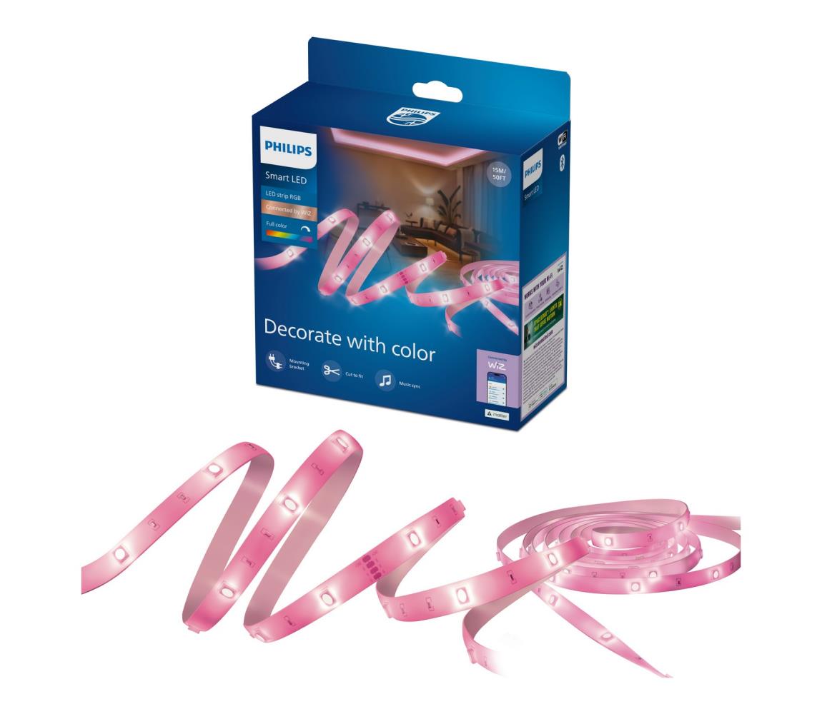 Philips Smart Philips -LED RGB stmievateľný pás SMART STRIP 15m LED/20W/230V 2200-6500K Wi-Fi 8721103159465