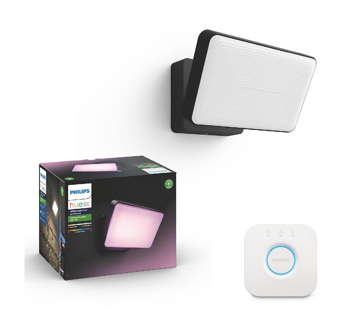 Philips - LED RGB vonkajší reflektor Hue DISCOVER LED/15W/230V IP44 + Hue bridge P2808+P1408