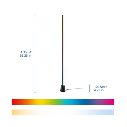 Philips - LED RGBIC Stmievateľná stojacia lampa GRADIENT LED/9,7W/230V 2200-6500K Wi-Fi