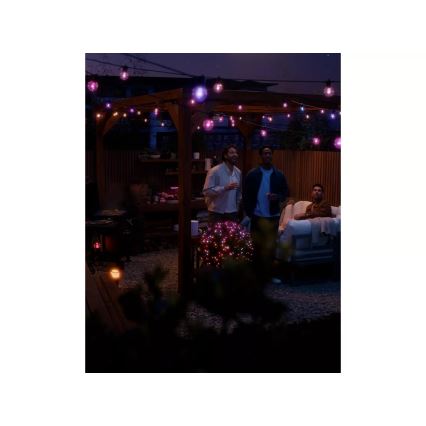Philips - LED RGBW Predlžovací stmievateľný vonkajší svetelný reťaz Hue FESTAVIA 10xLED 7m IP65