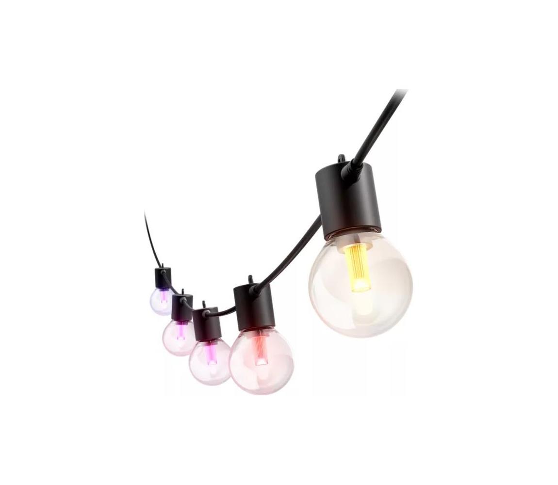 Philips - LED RGBW Predlžovací stmievateľný vonkajší svetelný reťazec Hue FESTAVIA 30xLED 21m IP65 872110306373100