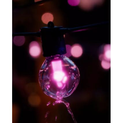 Philips - LED RGBW predlžovacia stmievateľná vonkajšia svetelná reťaz Hue FESTAVIA 30× LED 21 m IP65