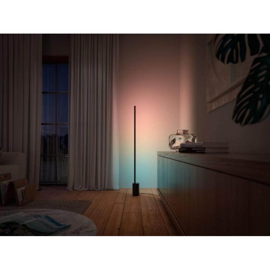 Philips - LED RGBW Stmievateľná stojacia lampa Hue SIGNE LED/29W/230V 2000-6500K čierna