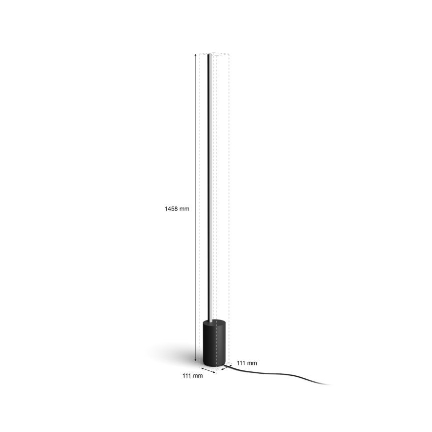 Philips - LED RGBW Stmievateľná stojacia lampa Hue SIGNE LED/29W/230V 2000-6500K čierna