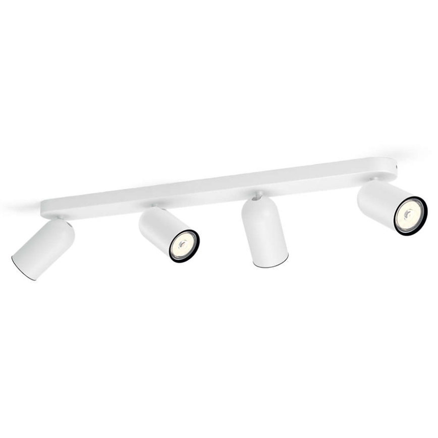 Philips - LED RGBW stmievateľné bodové svietidlo PONGEE 4xGU10/4,8W/230V 3000K biela + diaľkové ovládanie