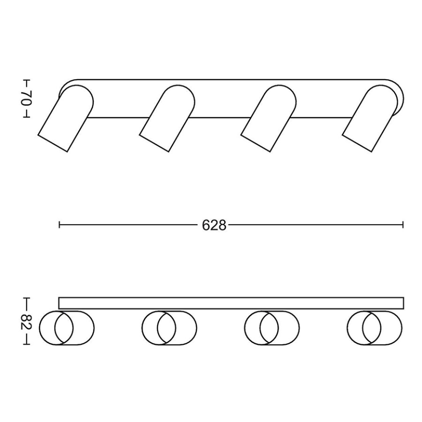 Philips - LED RGBW Stmievateľné bodové svietidlo PONGEE 4xGU10/4,9W/230V 2700-6500K biela
