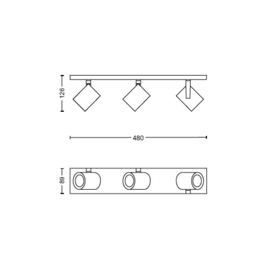Philips - LED RGBW Stmievateľné bodové svietidlo Hue ARGENTA 3xGU10/4,2W/230V 2000-6500K