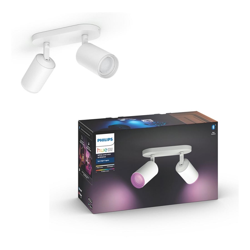 Philips - LED RGBW Stmievateľné bodové svietidlo Hue FUGATO 2xGU10/5,7W/230V