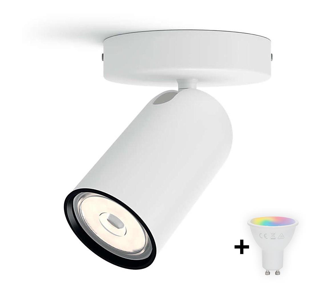 Philips - LED RGBW Stmievateľné bodové svietidlo PONGEE 1xGU10/4,8W/230V biela + diaľkové ovládanie P2048+AI2362