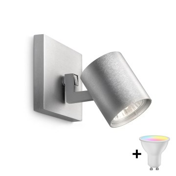 Philips - LED RGBW Stmievateľné bodové svietidlo RUNNER 1xGU10/6,5W/230V 2700-6500K matný chróm