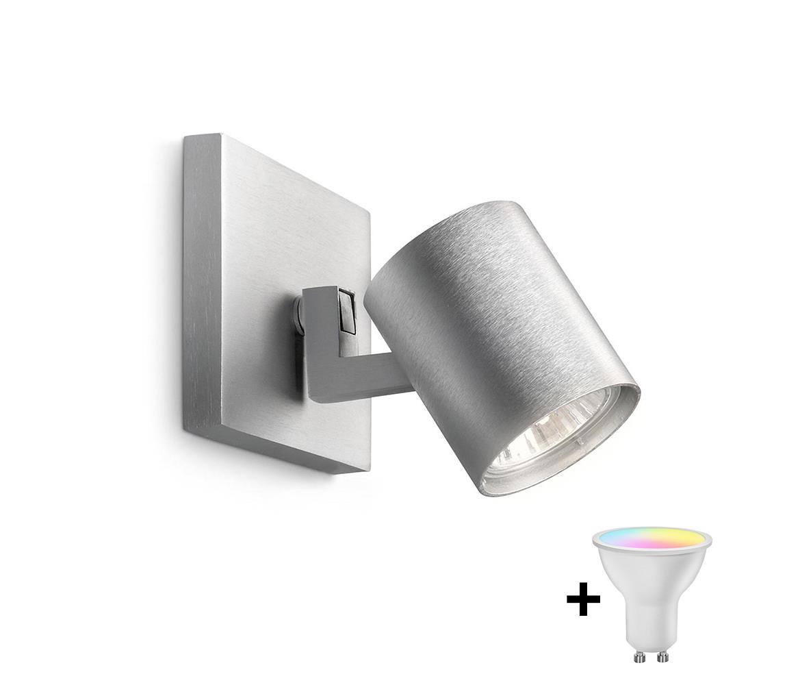 Philips - LED RGBW stmievateľné bodové svietidlo RUNNER 1xGU10/6,5W/230V matný chróm M6249+AI0589