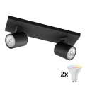 Philips - LED RGBW Stmievateľné bodové svietidlo RUNNER 2xGU10/6,5W/230V 2700-6500K čierna