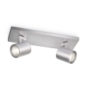 Philips - LED RGBW Stmievateľné bodové svietidlo RUNNER 2xGU10/6,5W/230V 2700-6500K matný chróm