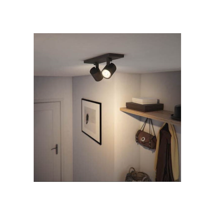 Philips - LED RGBW Stmievateľné bodové svietidlo RUNNER 2xGU10/6,5W/230V 2700-6500K čierna