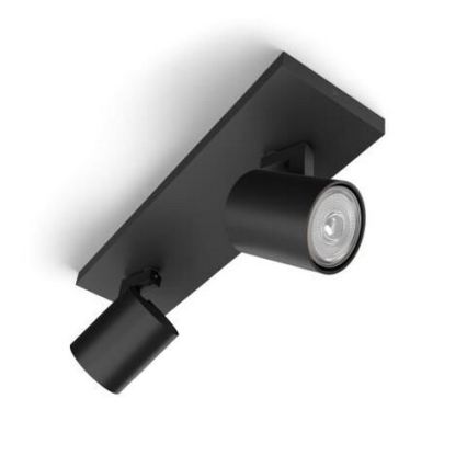 Philips - LED RGBW Stmievateľné bodové svietidlo RUNNER 2xGU10/6,5W/230V 2700-6500K čierna