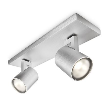 Philips - LED RGBW Stmievateľné bodové svietidlo RUNNER 2xGU10/6,5W/230V 2700-6500K matný chróm