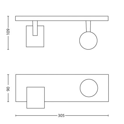 Philips - LED RGBW Stmievateľné bodové svietidlo RUNNER 2xGU10/6,5W/230V 2700-6500K matný chróm