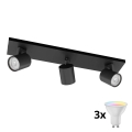 Philips - LED RGBW Stmievateľné bodové svietidlo RUNNER 3xGU10/6,5W/230V 2700-6500K čierna