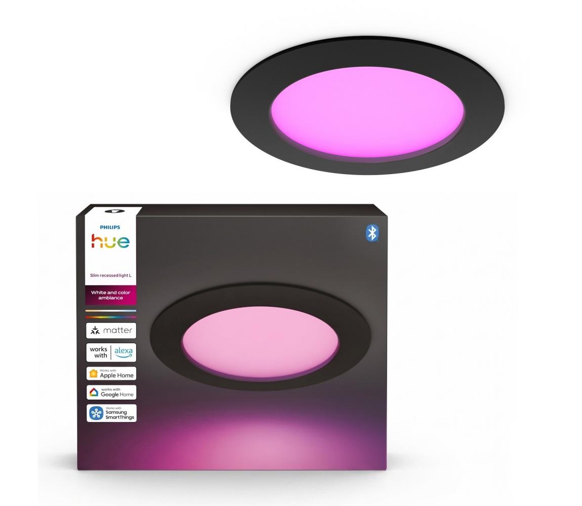 Philips -LED RGBW Stmievateľné kúpeľňové podhľadové svietidlo Hue SLIM LED/12W/230V IP44 8721103109415