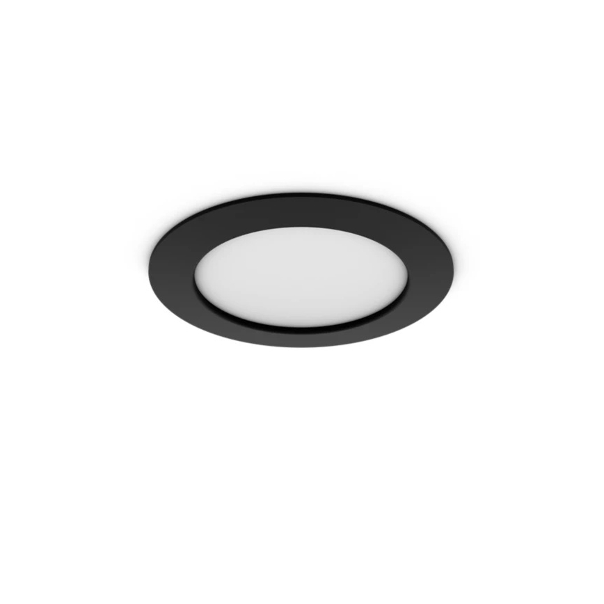 Philips - LED RGBW stmievateľné kúpeľňové podhľadové svietidlo Hue SLIM LED/12W/230V 1000-20000K čierna IP44