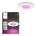 Philips - LED RGBW stmievateľné kúpeľňové podhľadové svietidlo Hue SLIM LED/8,3W/230V 1000-20000K biela IP44