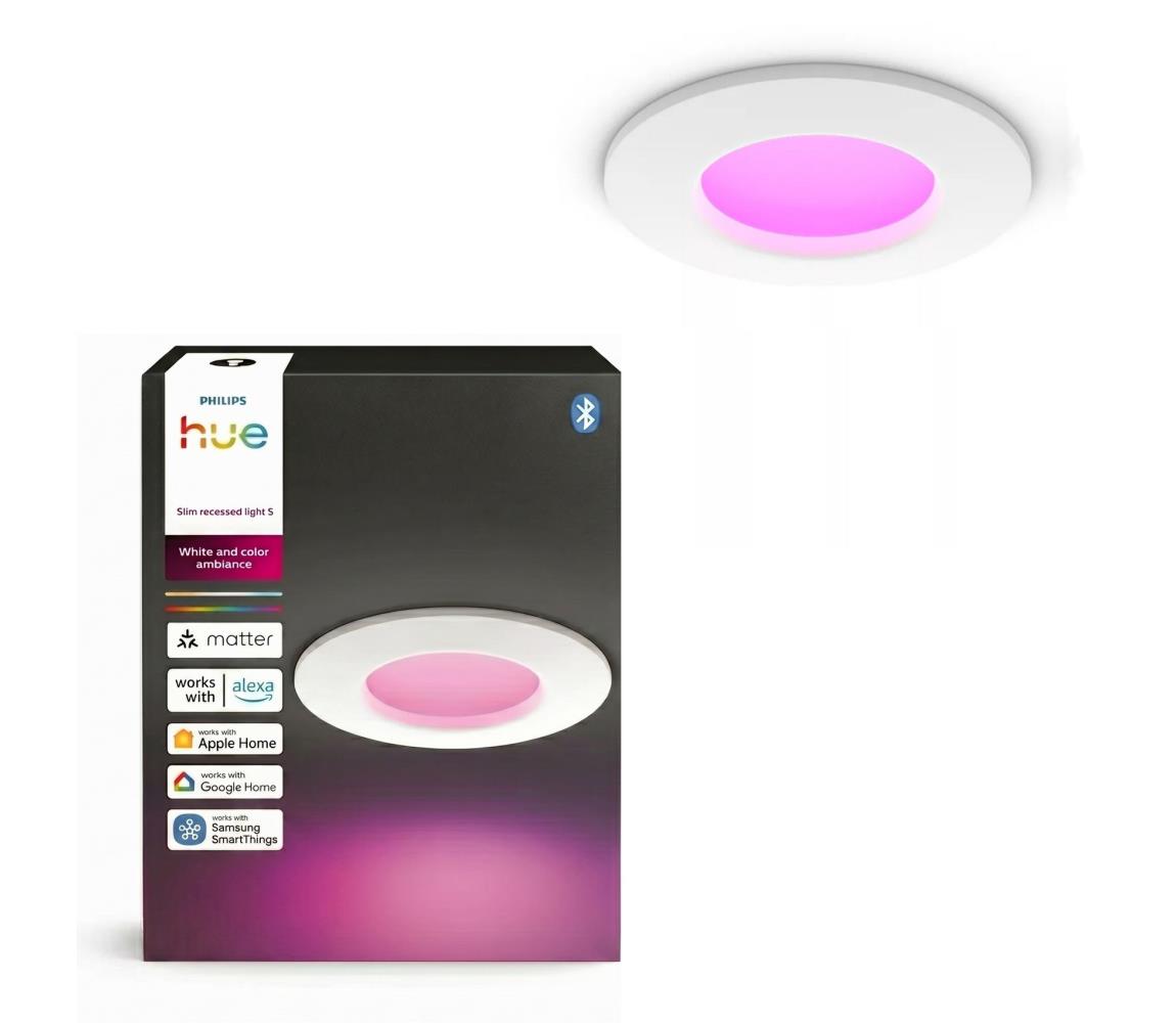 Philips - LED RGBW stmievateľné kúpeľňové podhľadové svietidlo Hue SLIM LED/8,3W/230V IP44 8721103109118
