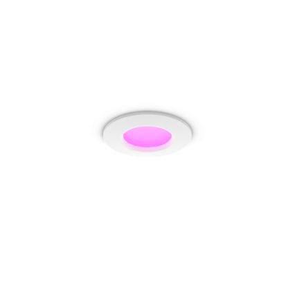 Philips - LED RGBW stmievateľné kúpeľňové podhľadové svietidlo Hue SLIM LED/8,3W/230V 1000-20000K biela IP44