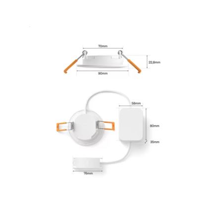 Philips - LED RGBW stmievateľné kúpeľňové podhľadové svietidlo Hue SLIM LED/8,3W/230V 1000-20000K biela IP44