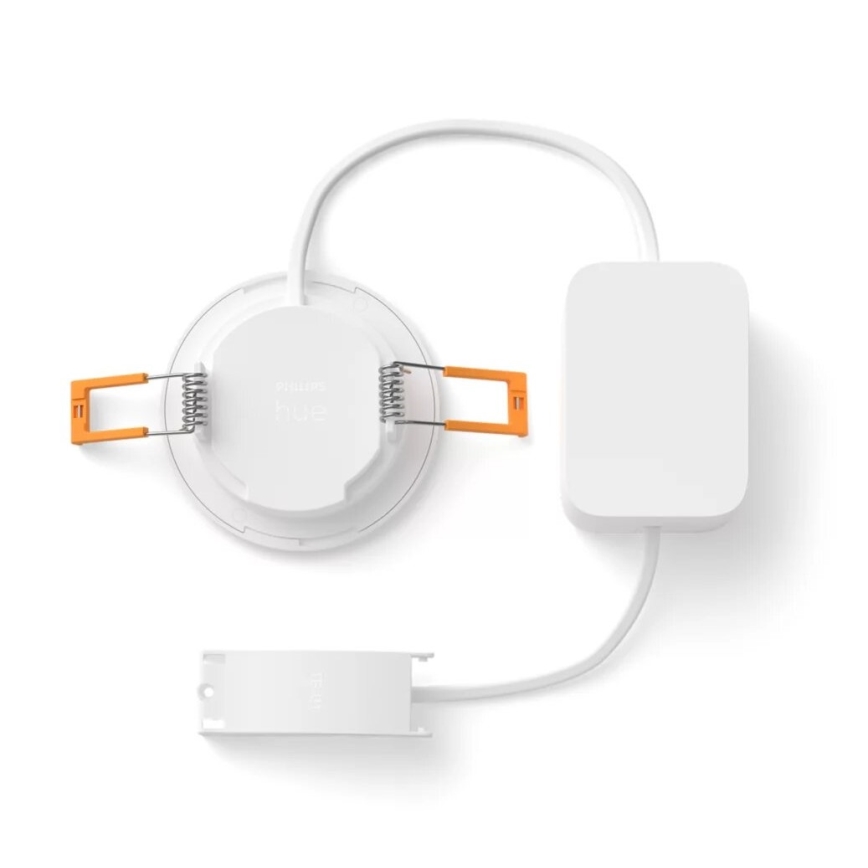 Philips - LED RGBW Stmievateľné kúpeľňové podhľadové svietidlo Hue SLIM LED/8,3W/230V 2000-6500K IP44 biela