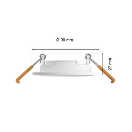 Philips - LED RGBW Stmievateľné kúpeľňové podhľadové svietidlo Hue SLIM LED/8,3W/230V 2000-6500K IP44 biela