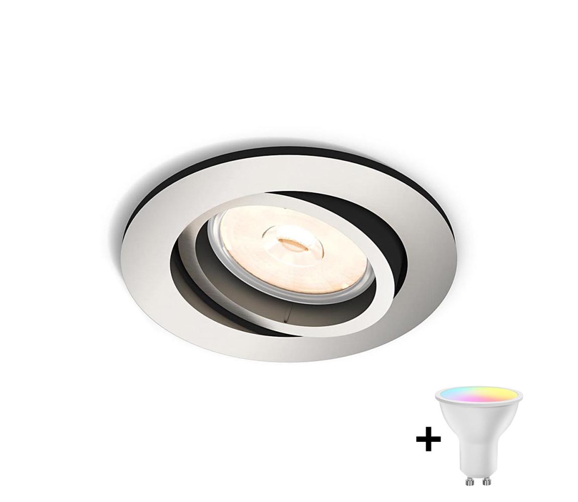 Philips - LED RGBW stmievateľné podhľadové svietidlo DONEGAL 1xGU10/4,8W/230V + diaľkový ovládač P1929+AI2362