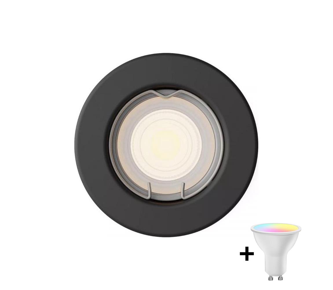 Philips - LED RGBW Stmievateľné podhľadové svietidlo PERIDOT 1xGU10/6,5W/230V čierna P7276+AI2363