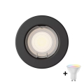 Philips - LED RGBW stmievateľné podhľadové svietidlo PERIDOT 1xGU10/6,5W/230V čierne + diaľkové ovládanie