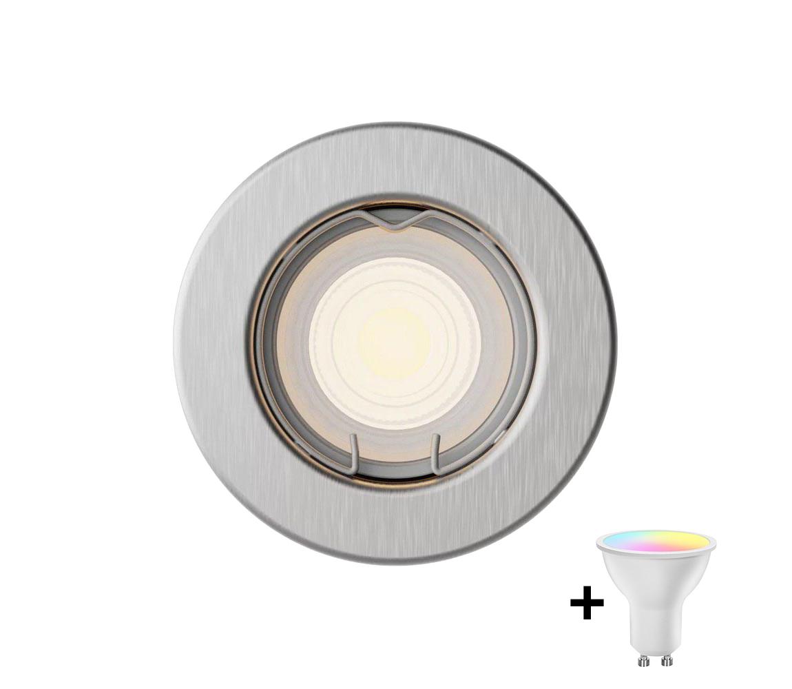 Philips - LED RGBW stmievateľné podhľadové svietidlo PERIDOT 1xGU10/6,5W/230V strieborné P7277+AI2363