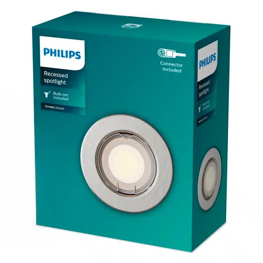 Philips - LED RGBW stmievateľné zápustné stropné svietidlo PERIDOT 1xGU10/6,5W/230V 2700-6500K strieborné