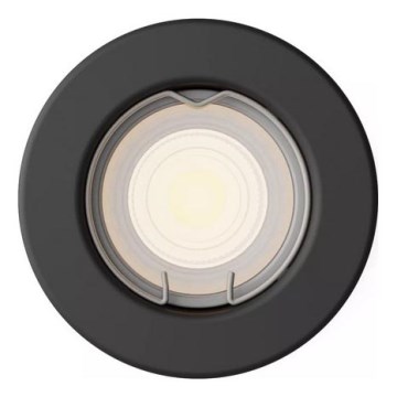 Philips - LED RGBW stmievateľné podhľadové svietidlo PERIDOT 1xGU10/6W/230V čierne + diaľkové ovládanie