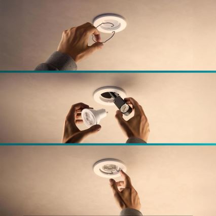 Philips - LED RGBW stmievateľné podhľadové svietidlo PERIDOT 1xGU10/6W/230V biela + diaľkové ovládanie