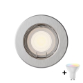 Philips - LED RGBW stmievateľné zápustné stropné svietidlo PERIDOT 1xGU10/6,5W/230V 2700-6500K strieborné