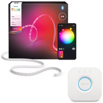 Philips - LED RGBW stmievateľný pás Hue FLUX 3 m, LED, 29 W, 230 V, 2200–6500 K + Hue Bridge