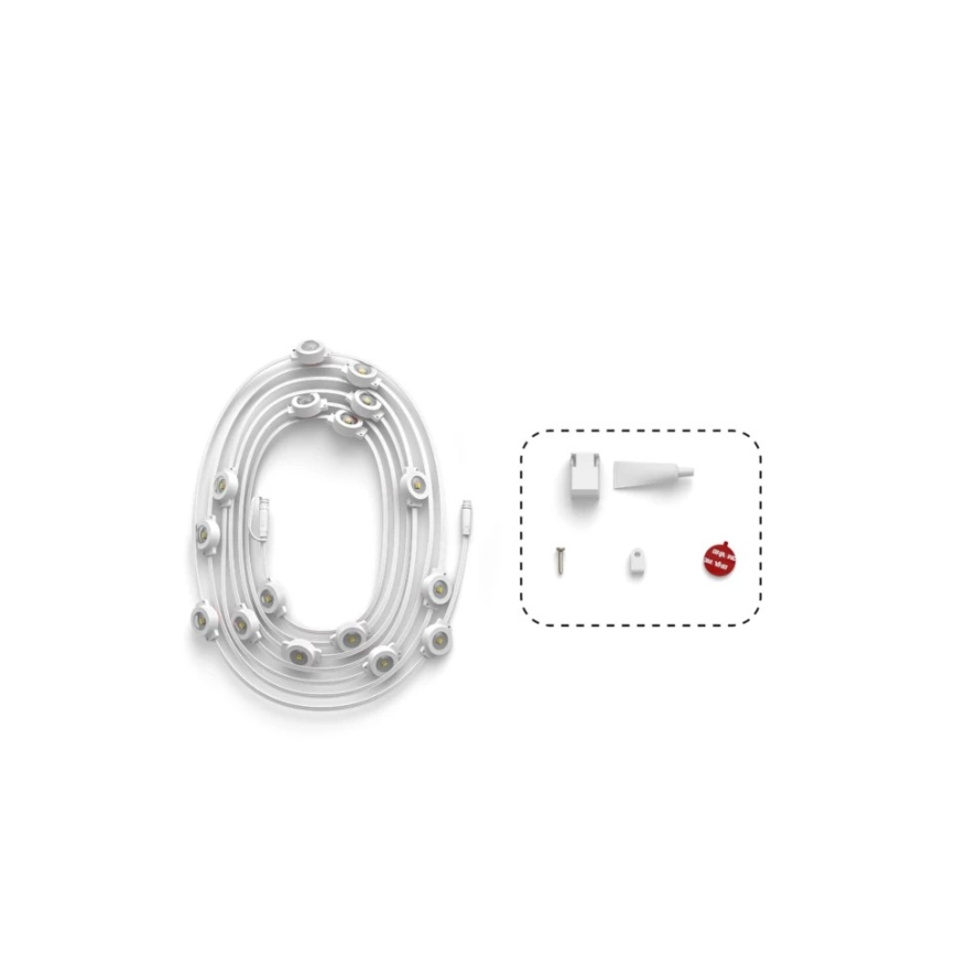 Philips - LED RGBW Predĺžovacia stmievateľná vonkajšia svetelná reťaz Hue FESTAVIA 16xLED 9m 1000-20000K IP65