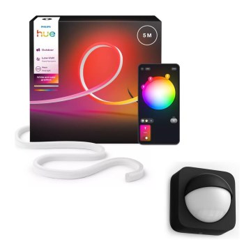 Philips - LED RGBW stmievateľný vonkajší pásik Hue NEON 5m LED/30W/230V 2200-6500K IP67 + pohybový senzor