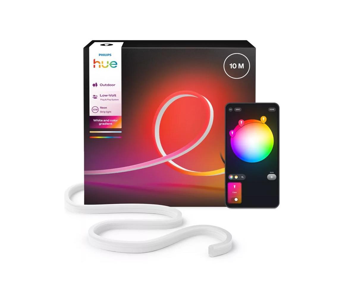 Philips - LED RGBW stmievateľný vonkajší svetelný pás Hue NEON 10m LED/30W/230V 2200-6500K IP67 872110308885700