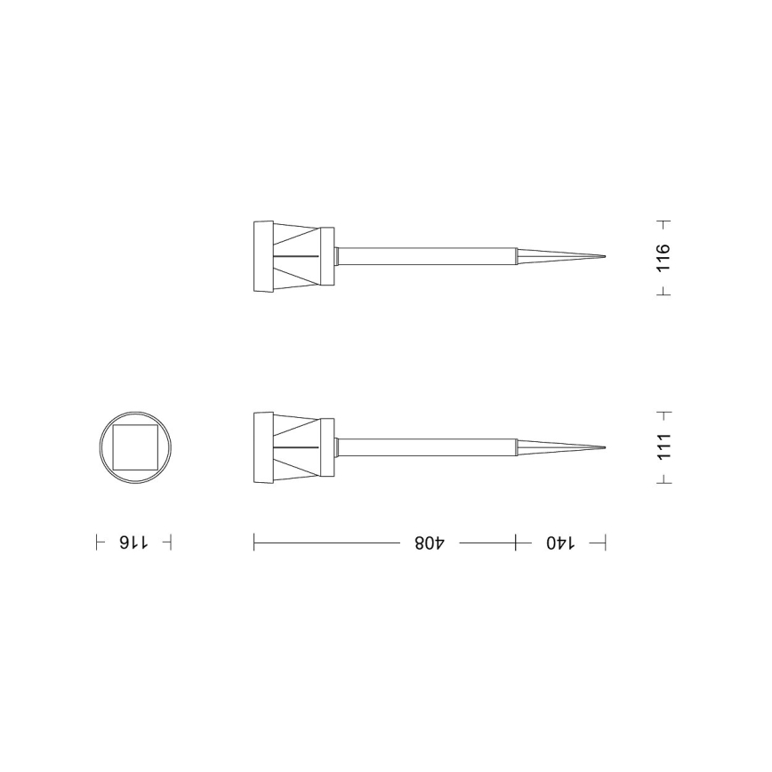 Philips - LED Solárna lampa AVERY LED/1,8W/3,7V 2700K IP44
