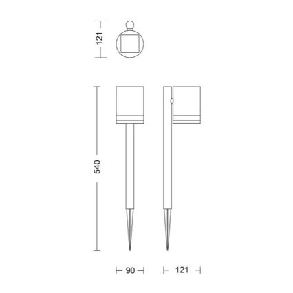 Philips - LED Solárna lampa FYCE LED/1,5W/3,7V 1200 mAh IP44